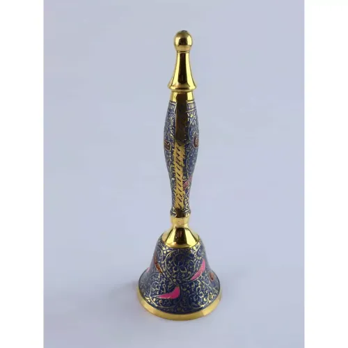 Інше Дзвіночок бронзовий із ручкою Н-21,5 см "Пташки на синьому фоні" гравіювання (DN35951)