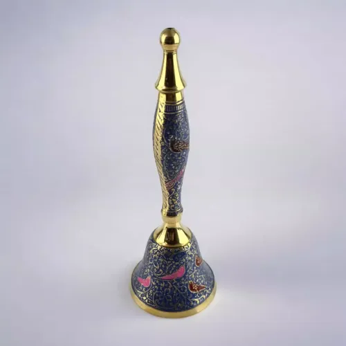 Інше Дзвіночок бронзовий із ручкою Н-21,5 см "Пташки на синьому фоні" гравіювання (DN35951)