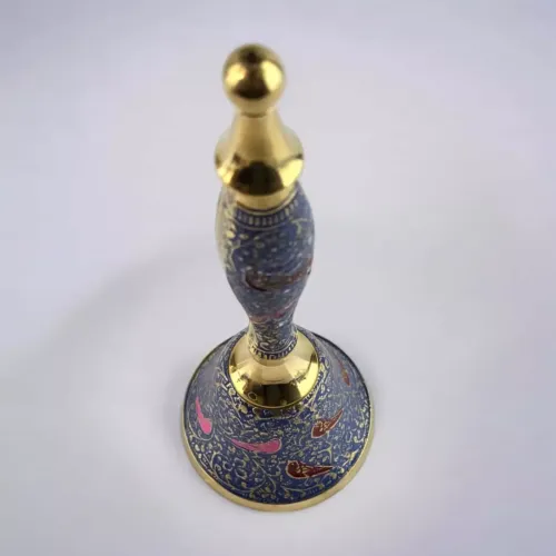 Інше Дзвіночок бронзовий із ручкою Н-21,5 см "Пташки на синьому фоні" гравіювання (DN35951)