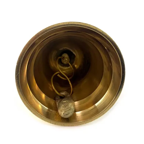 Другое Колокольчик с ручкой бронзовый H -18 см "Павлины на красном фоне" гравировка (DN25806D)