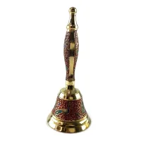 Колокольчик с ручкой бронзовый H -18 см 