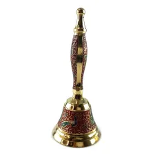 Колокольчик с ручкой бронзовый H -18 см 
