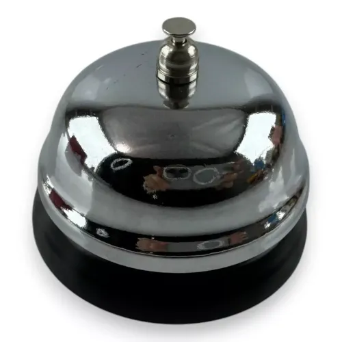 Другое Колокольчик настольный h-5 см для рецепшн, портье, металл, черный, хром (DN25196N)