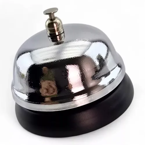 Другое Колокольчик настольный h-5 см для рецепшн, портье, металл, черный, хром (DN25196N)