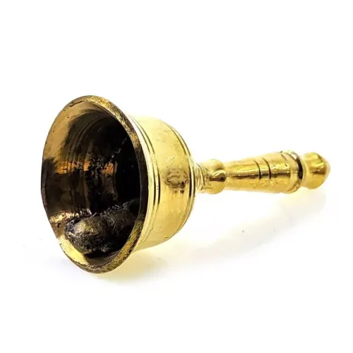 Другое Колокольчик с ручкой бронзовый h-9,5 см, диаметр 4,4 см, золотистый (DN18309)