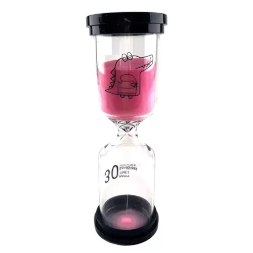 Песочные часы Годинник пісочний на 30 хвилин рожевий пісок 13,5х4,5х4,5 см (DN32237F)