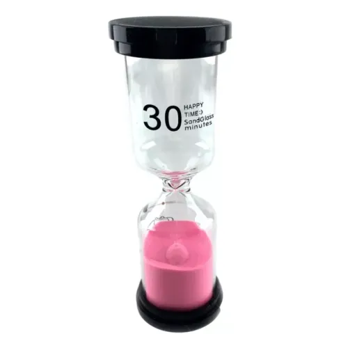 Песочные часы Годинник пісочний на 30 хвилин рожевий пісок 13,5х4,5х4,5 см (DN32237F)