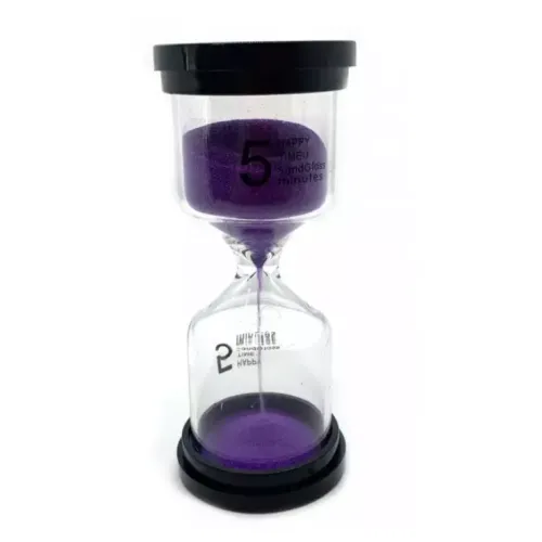 Песочные часы Часы песочные на 5 минут Фиолетовый песок 10,5х4,5х4,5 см (DN30720B)