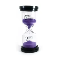 Часы песочные на 5 минут Фиолетовый песок 10,5х4,5х4,5 см (DN30720B)