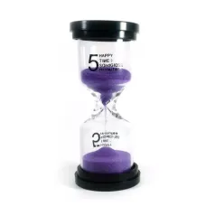 Часы песочные на 5 минут Фиолетовый песок 10,5х4,5х4,5 см (DN30720B)