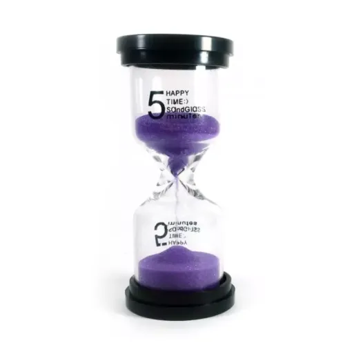 Песочные часы Часы песочные на 5 минут Фиолетовый песок 10,5х4,5х4,5 см (DN30720B)