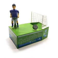 Інтерактивна скарбничка "Футбол" на батарейках, пластик, зелений (18х16, 5х11 см) (DN32103)