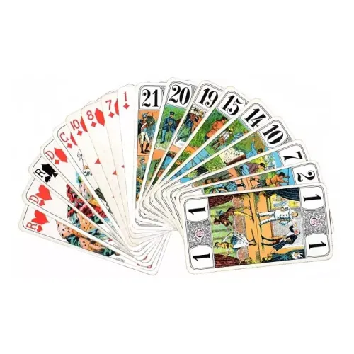 Игральные карты Карты для игры в тарок с гаданием 78 шт. "Jeu deTarot" 11.5x6 см (DN29753A)