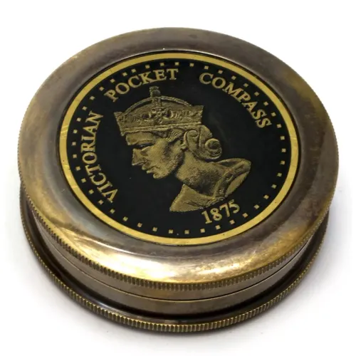 Компасы, лупы Компас морской бронзовый None "Victorian pocket compas" диаметр 8 см (DN29275)