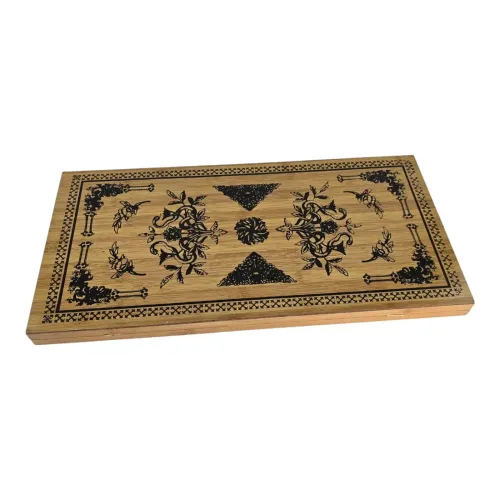 Игровые наборы Набор 3 в 1 нарды, шахматы и шашки из бамбука 60 Х30Х3,5 см, шахматы, фишки дерево, с ячейками (DN22750N)