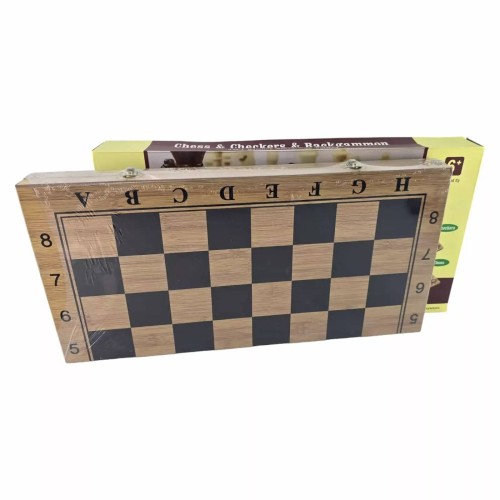 Ігрові набори Набір 3 в 1 шахи, шашки, нарди 47,5х47,5, дерево (DN35133)