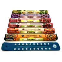 Набір пахощів Tulasi Фруктове-Ягідне Достаток 6 видів ароматів з дерев'яною підставкою (DN34589)