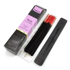 Пахощі з дерев'яною підставкою Tulasi Musk 40 аромапалочок (DN34548)