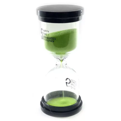 Песочные часы Песочные часы на 5 минут 11х4.5х4.5 см Зеленый песок (DN32240)