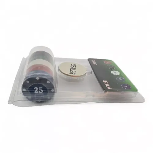 Покерные фишки Покерные фишки с номиналом 30шт+1 дилера, d-4 см, пластик, разноцветные (DN36501)