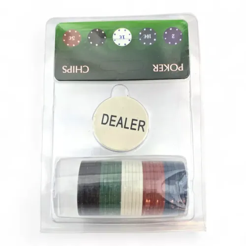 Покерные фишки Покерные фишки с номиналом 30шт+1 дилера, d-4 см, пластик, разноцветные (DN36501)