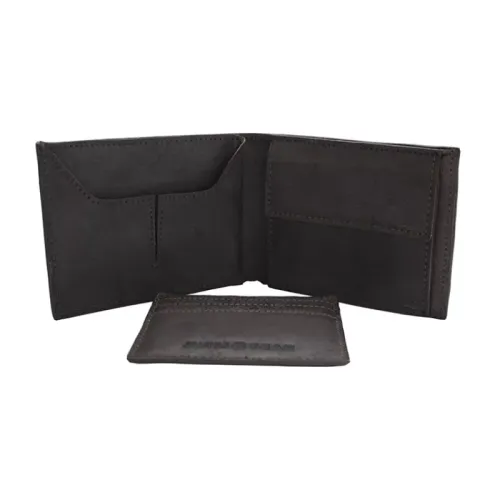 Портмоне та гаманці Портмоне горизонтальне з вкладкою на 3 картки Swiss Gear не шліфована шкіра, коричневе (SG30-13BR)