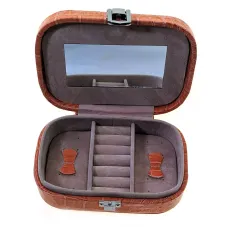 Шкатулка для бижутерии 15х10,5х4,5 см, эко-кожа, кремовый (DN26314F)