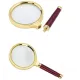 Компаси, лупи Універсальна лупа з ручкою, пластик, метал, коричневий, золотистий d-60 мм, кратність 5Х (DN26387)
