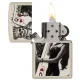 Бензиновые зажигалки Зажигалка бензиновая Zippo Skull King Queen Beauty Бежевая (49942)