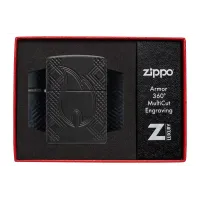 Запальничка армована бензинова ZIPPO Armor® Black Matte lMultiCut, матова, чорний (46775)