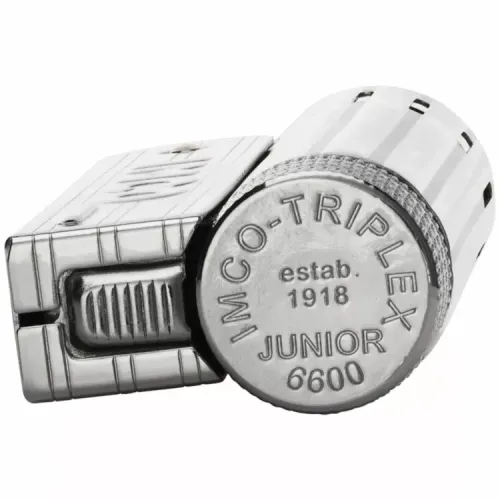 Бензинові запальнички Запальничка бензинова IMCO Junior 6600 Oil chrome nickel IMCO Logo сріблястий хром (IM1800012)