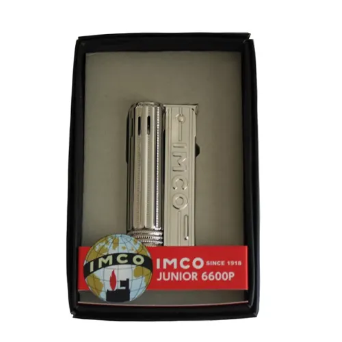 Бензинові запальнички Запальничка бензинова IMCO Junior 6600 Oil chrome nickel IMCO Logo сріблястий хром (IM1800012)