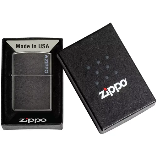 Бензиновые зажигалки Зажигалка бензиновая ZIPPO Classic Grey Zippo Logo (28378 ZL)