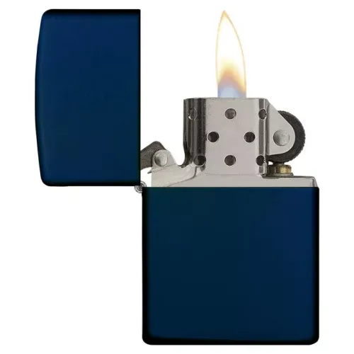 Бензиновые зажигалки Зажигалка бензиновая Zippo Classic Navy Blue Matte синяя (239)