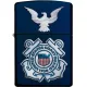 Бензиновые зажигалки Зажигалка бензиновая Zippo Coast Guard, темно синяя, береговая охрана США (28681)