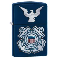 Зажигалка бензиновая Zippo Coast Guard, темно синяя, береговая охрана США (28681)