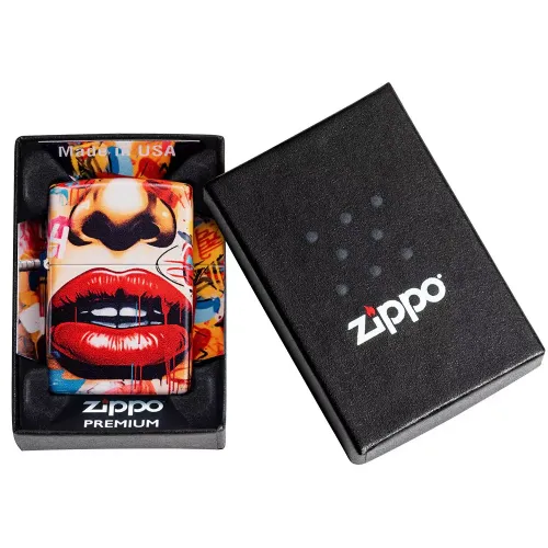 Бензинові запальнички Запальничка бензинова Zippo Street Art Face Design (46257)