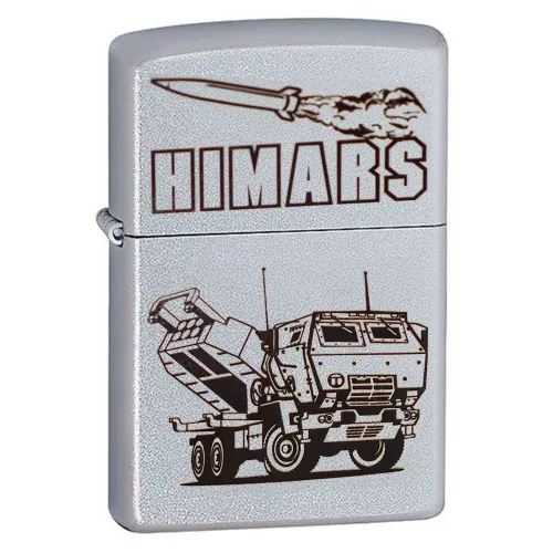 Бензиновые зажигалки Зажигалка бензиновая Zippo Ukraine Satin Chrome гравировка HIMARS (205 H)