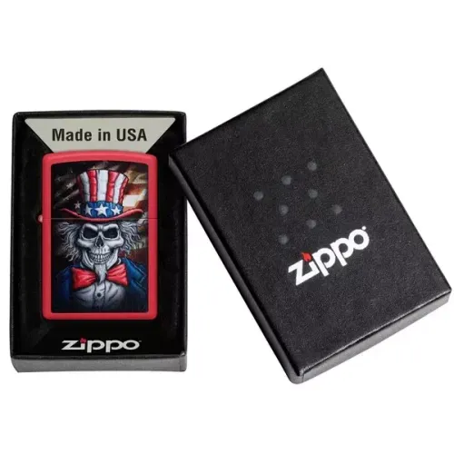 Бензиновые зажигалки Зажигалка бензиновая ZIPPO Uncle Sam Skull Design (46696)