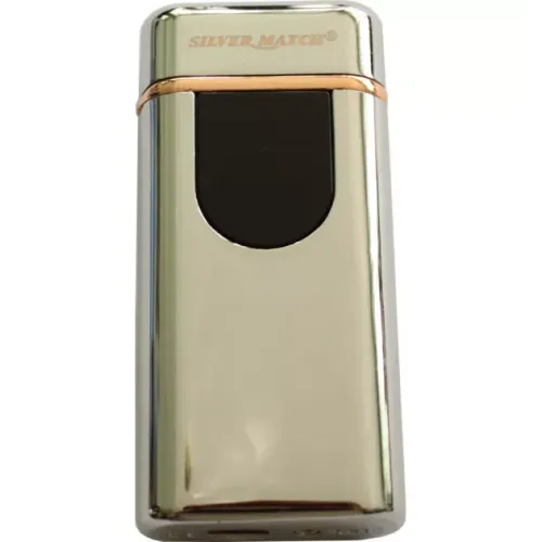 Бензинові запальнички Запальничка Silver Match SM ICON ALLSAINT TOUCH DBLARC IGNIT Сріблястий (40674270SL)
