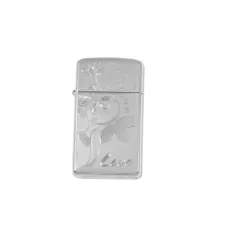 Запальничка вузька Zippo Slim Love Flower High Polish Chrome (24816)