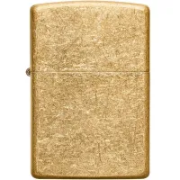 Зажигалка бензиновая Zippo Regular Tumbled Brass, золотистая (49477)