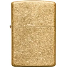 Зажигалка бензиновая Zippo Regular Tumbled Brass, золотистая (49477)