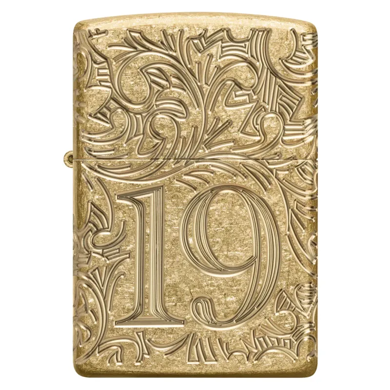 Запальничка армована бензинова ZIPPO Armor® Tumbled Brass 1932 Filigree Design, золотиста (46776)