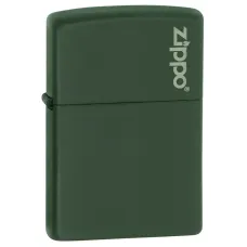 Зажигалка бензиновая Zippo Green Matte Logo оливковая (221ZL)