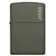 Зажигалка бензиновая Zippo Green Matte Logo оливковая (221ZL)