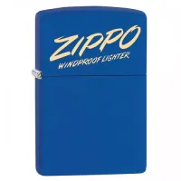 Запальничка бензинова Zippo Script Design Синя з логотипом (49223)