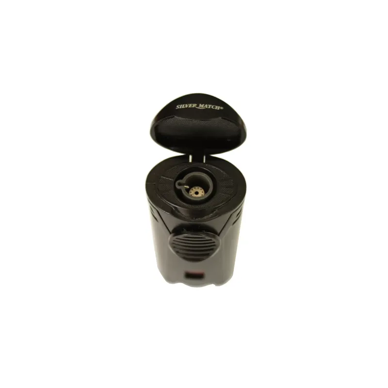 Запальничка газова для сигар Silver Match Debden Blueflame Cigar Holder метал, чорна, подарункова коробка (40674262)