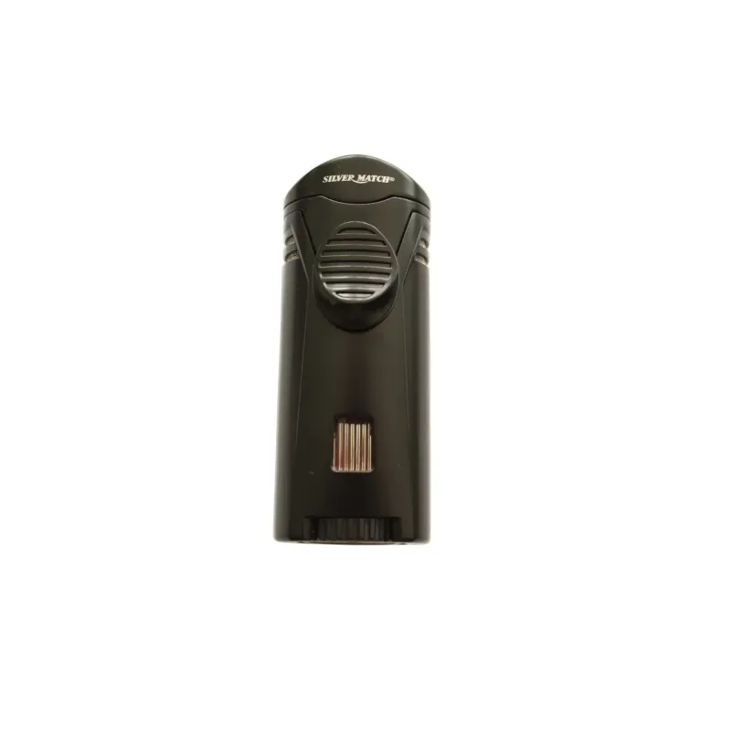 Запальничка газова для сигар Silver Match Debden Blueflame Cigar Holder метал, чорна, подарункова коробка (40674262)