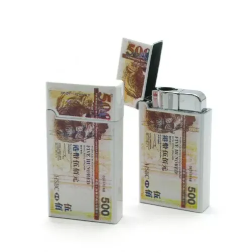 Зажигалка металлическая газовая турбо (DN27763)